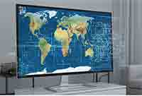 A high-definition LCD screen showcasing the clarity provided by amorphous silicon thin-film transistors.