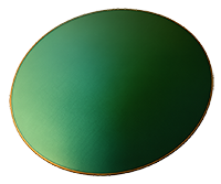 silicon wafer coated with a thin Diamond-Like Carbon (DLC) film showing reflective dark surface