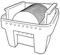 Float zone silicon wafer cassettes