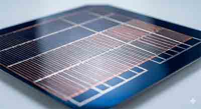 Rear contact detail of a high-efficiency silicon solar cell