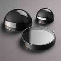 thick silicon wafer-based IR and THz optical lenses and window with precision-polished surfaces and beveled edges