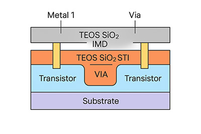 TEOS Coated Semiconductor Device